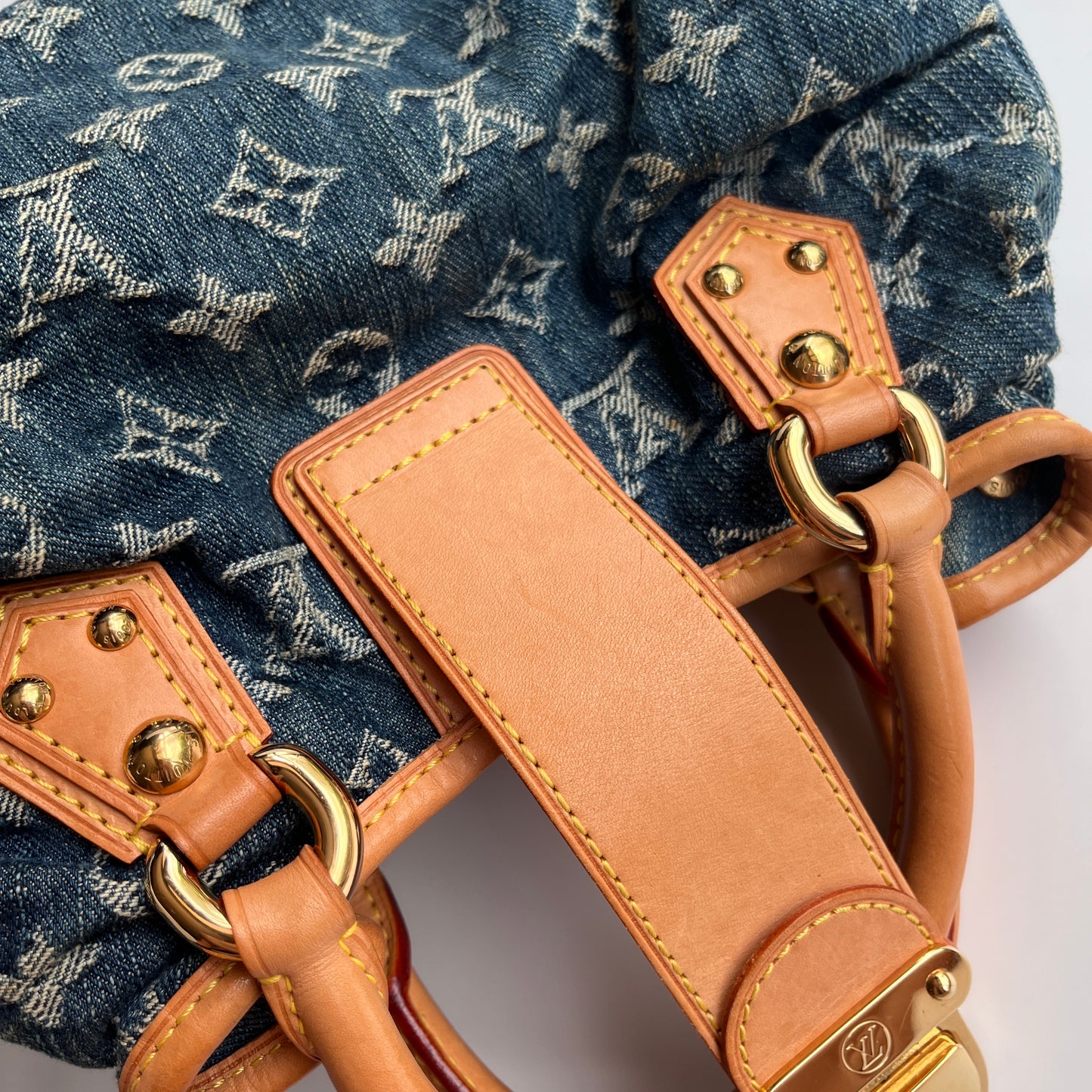 Louis Vuitton Pleaty Denim Top Handle Bag