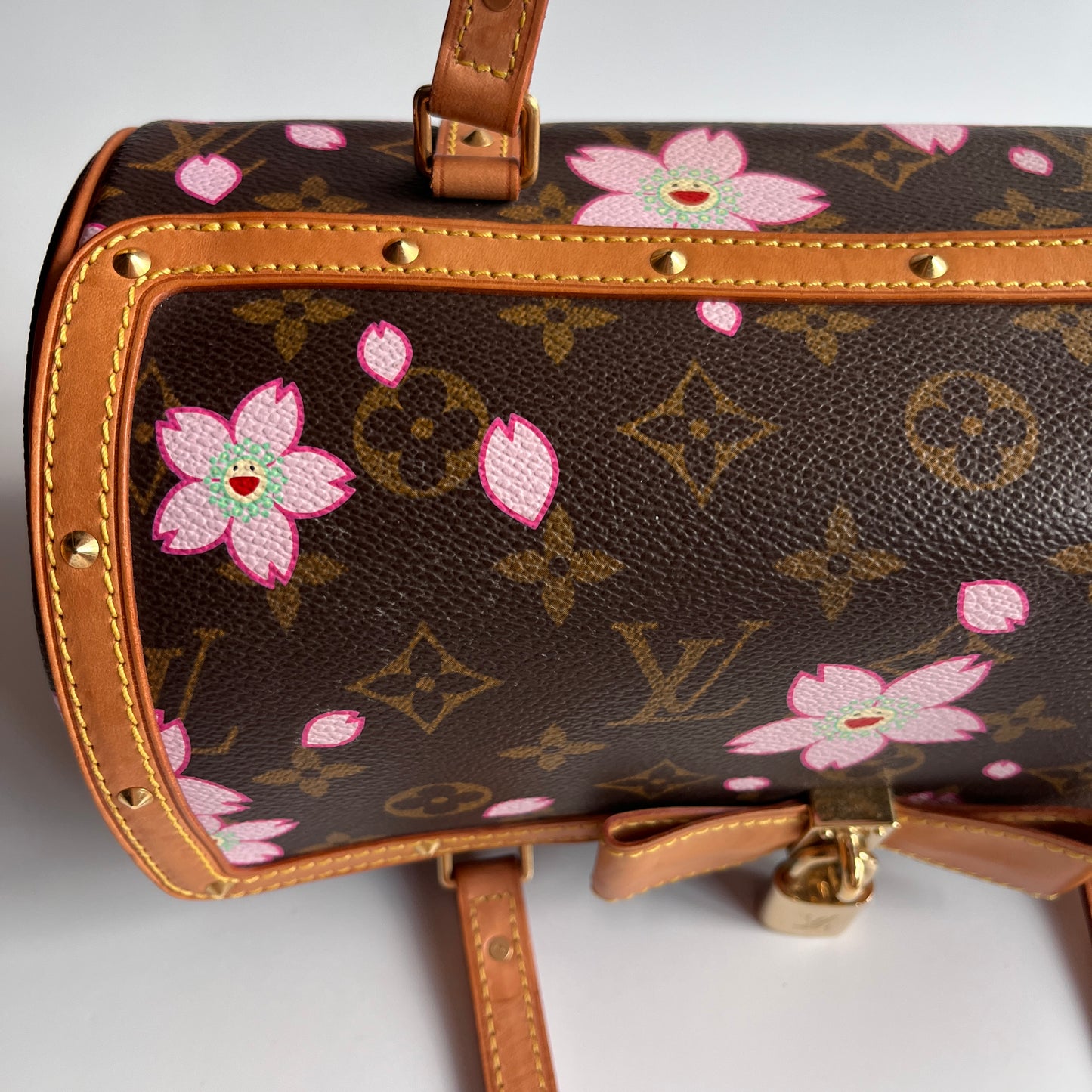 Louis Vuitton x Takashi Murakami Papillon Cherry Blossoms Top Handle Bag NO KEY