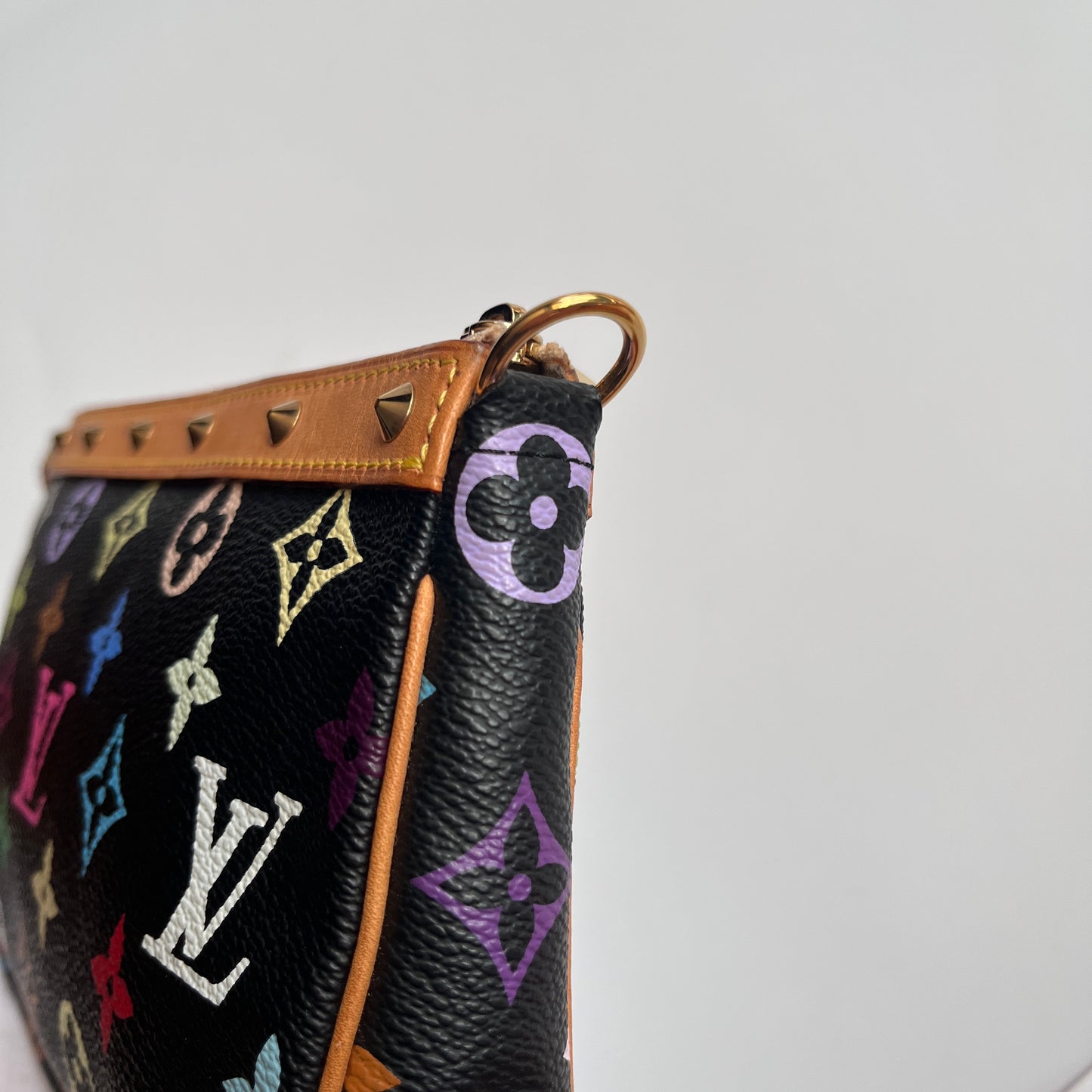 Louis Vuitton x Takashi Murakami Black Multicolor Pochette