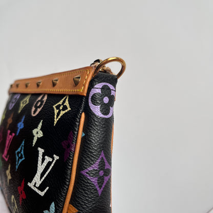 Louis Vuitton x Takashi Murakami Black Multicolor Pochette