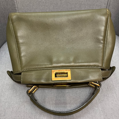 Fendi Peekaboo Mini Olive Green Crossbody Bag