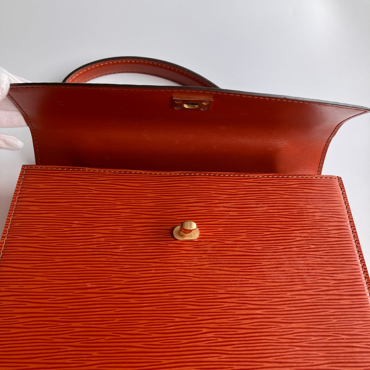 Louis Vuitton Vintage Malesherbes Brown Epi Top Handle Bag