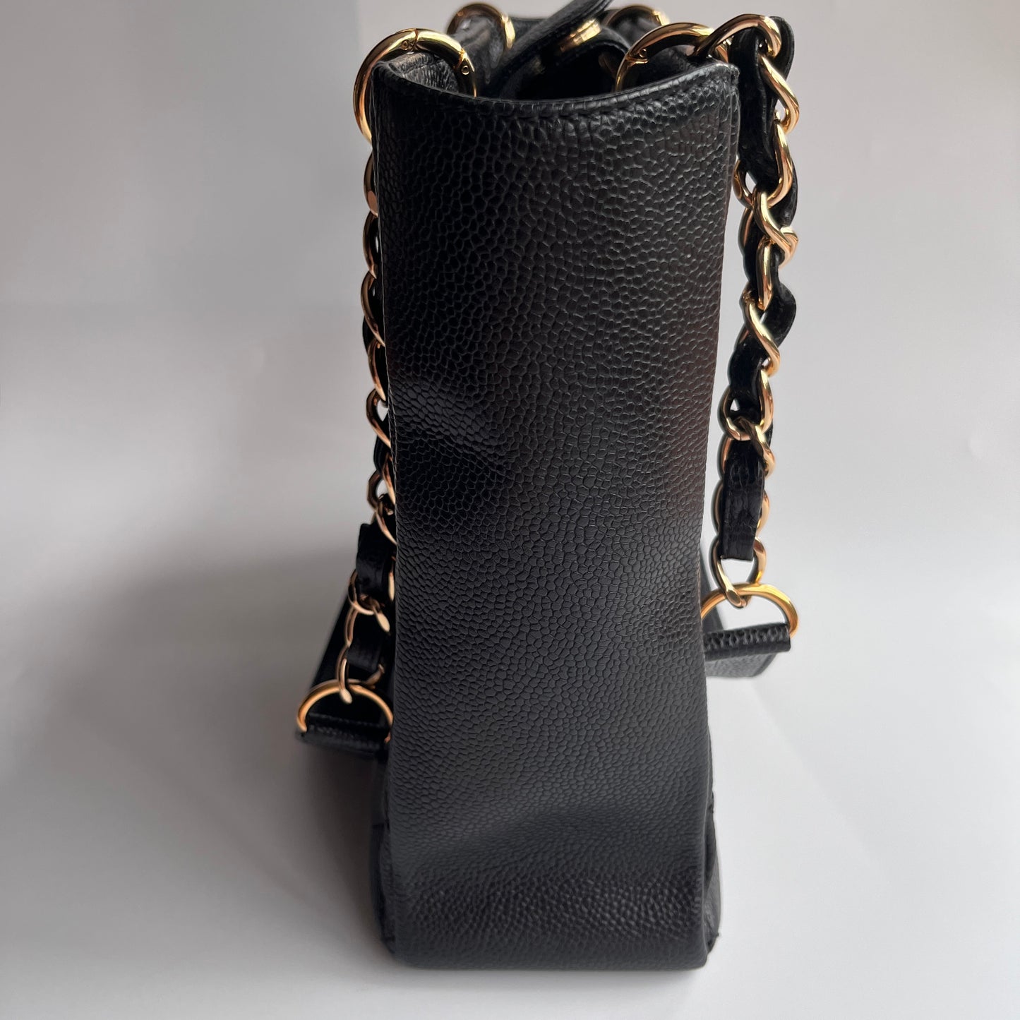 Chanel Vintage Black Caviar PST Tote Bag