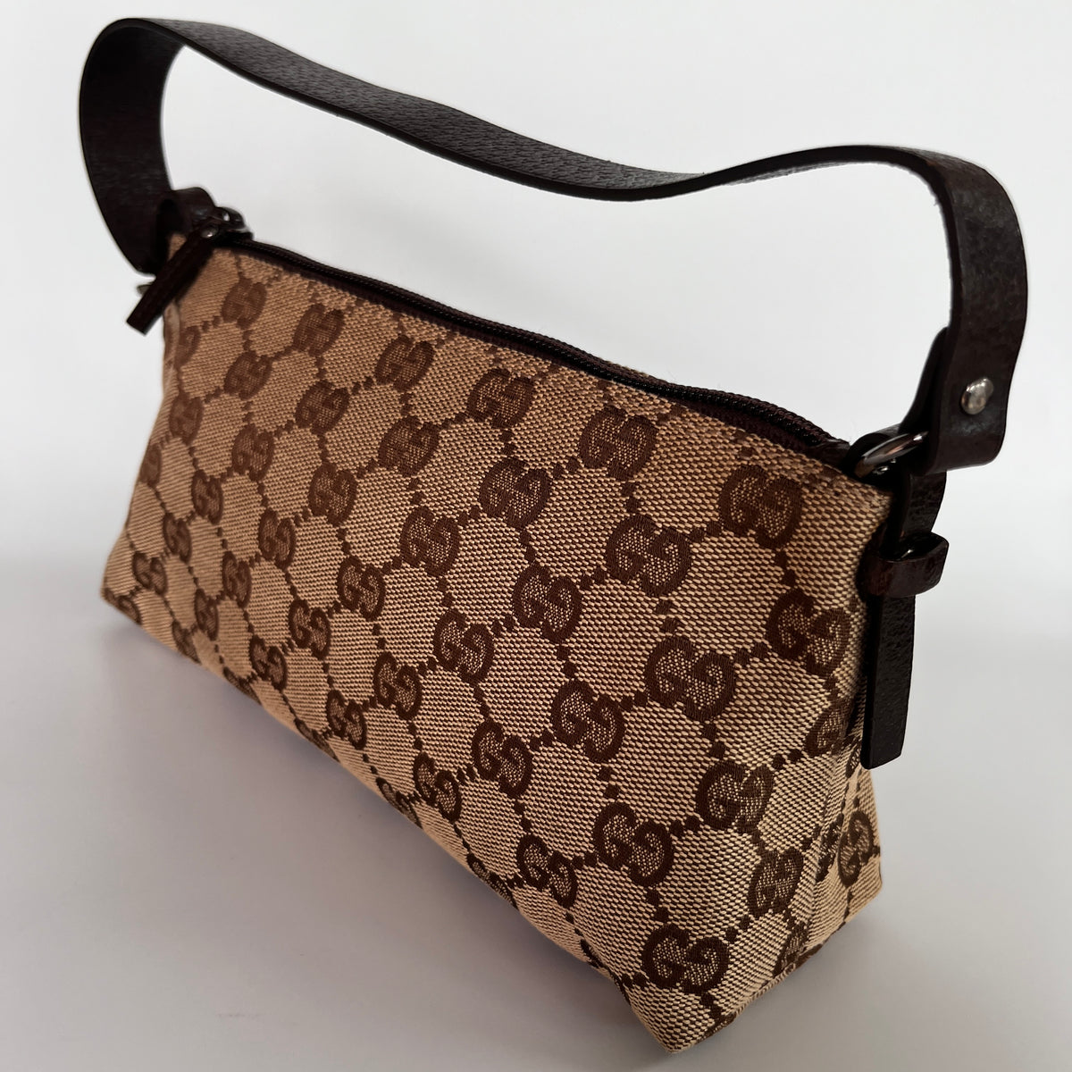 Gucci Vintage GG Canvas Small Pochette