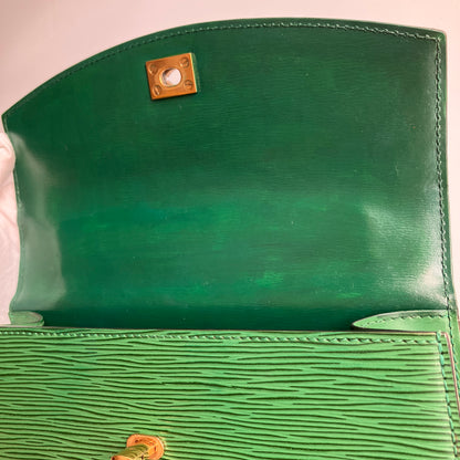 Louis Vuitton Vintage Malesherbes Green Epi Top Handle Bag