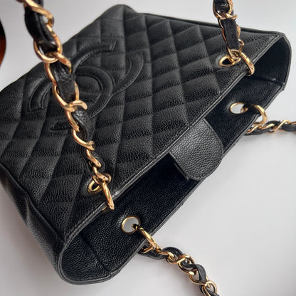 Chanel Vintage Black Caviar PST Tote Bag