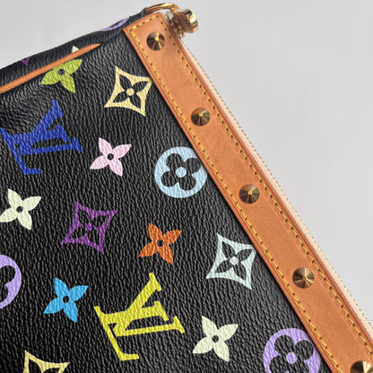 Louis Vuitton x Takashi Murakami Black Multicolor Pochette
