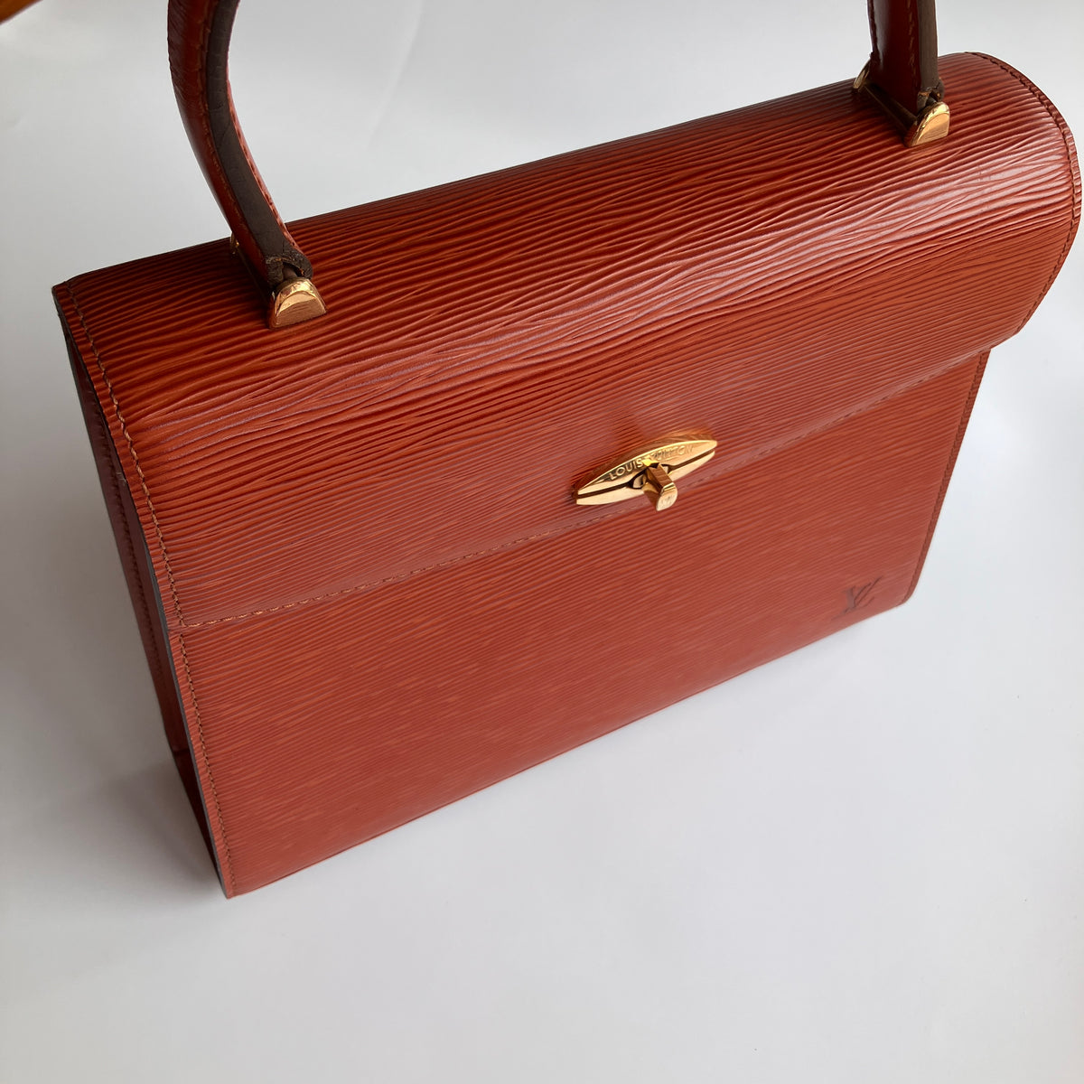Louis Vuitton Vintage Malesherbes Brown Epi Top Handle Bag