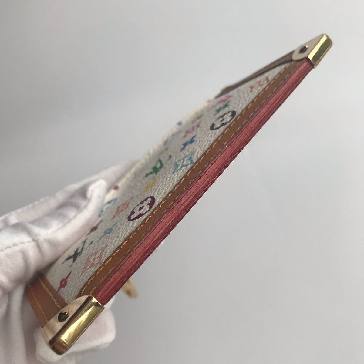 Louis Vuitton Monogram Multicolor Pochette Cles White
