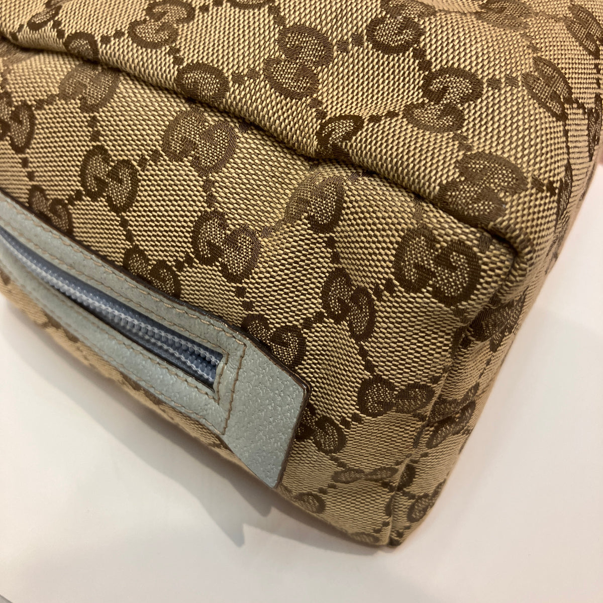 Gucci Vintage GG Canvas Tofu Top Handle Bag