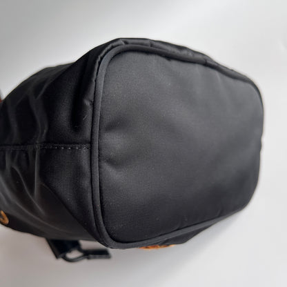 Versace Black Nylon Bucket La Medusa Crossbody Bag