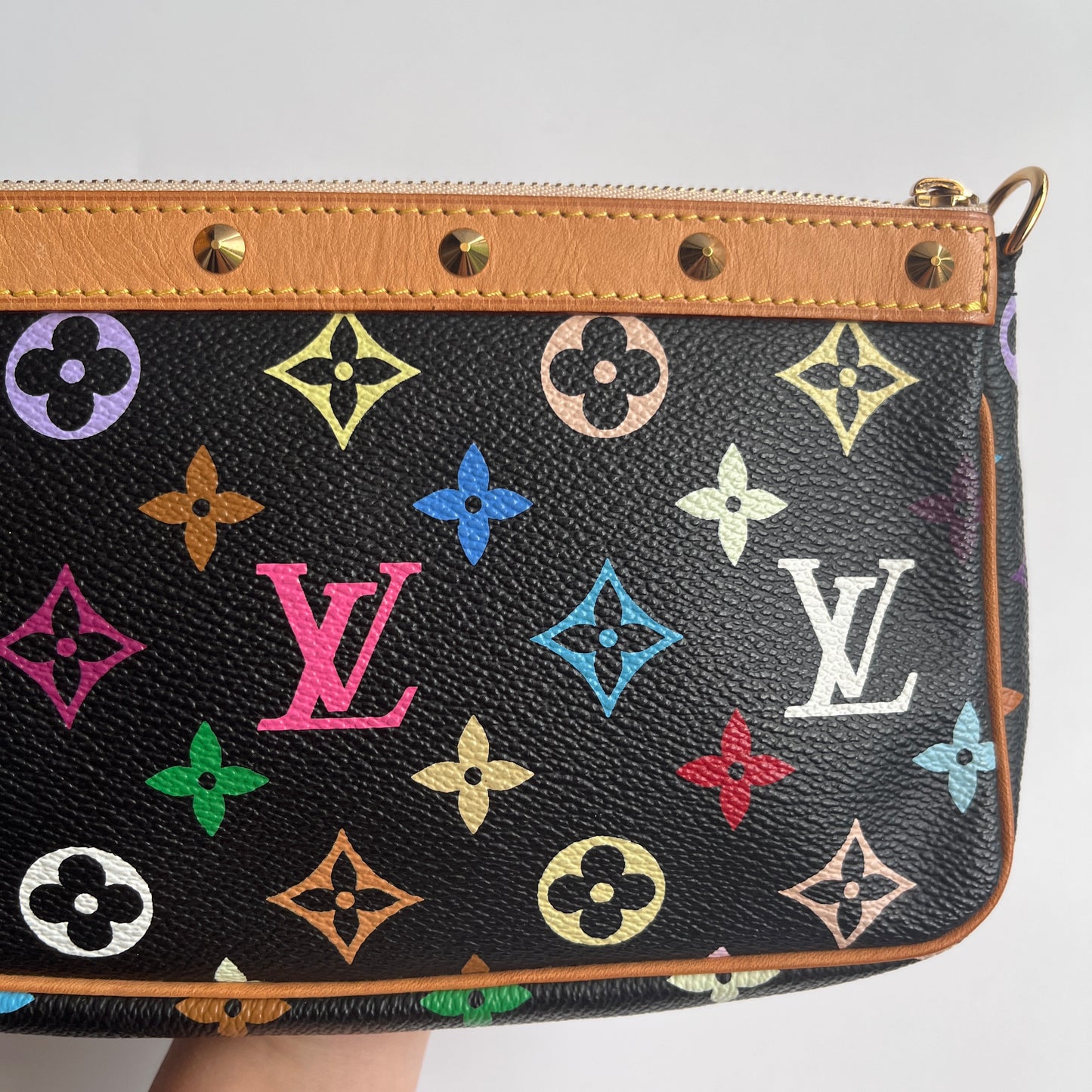 Louis Vuitton x Takashi Murakami Black Multicolor Pochette