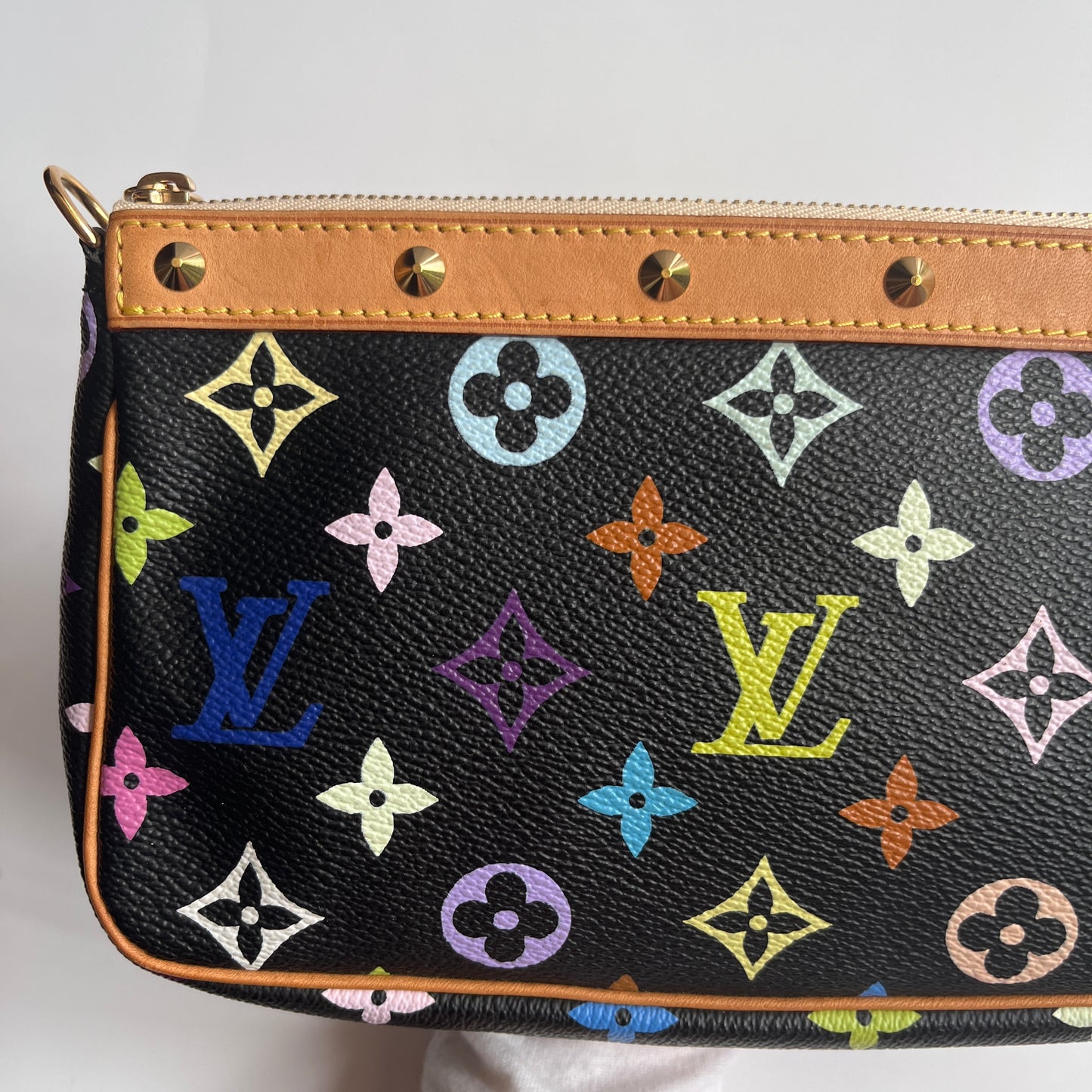 Louis Vuitton x Takashi Murakami Black Multicolor Pochette