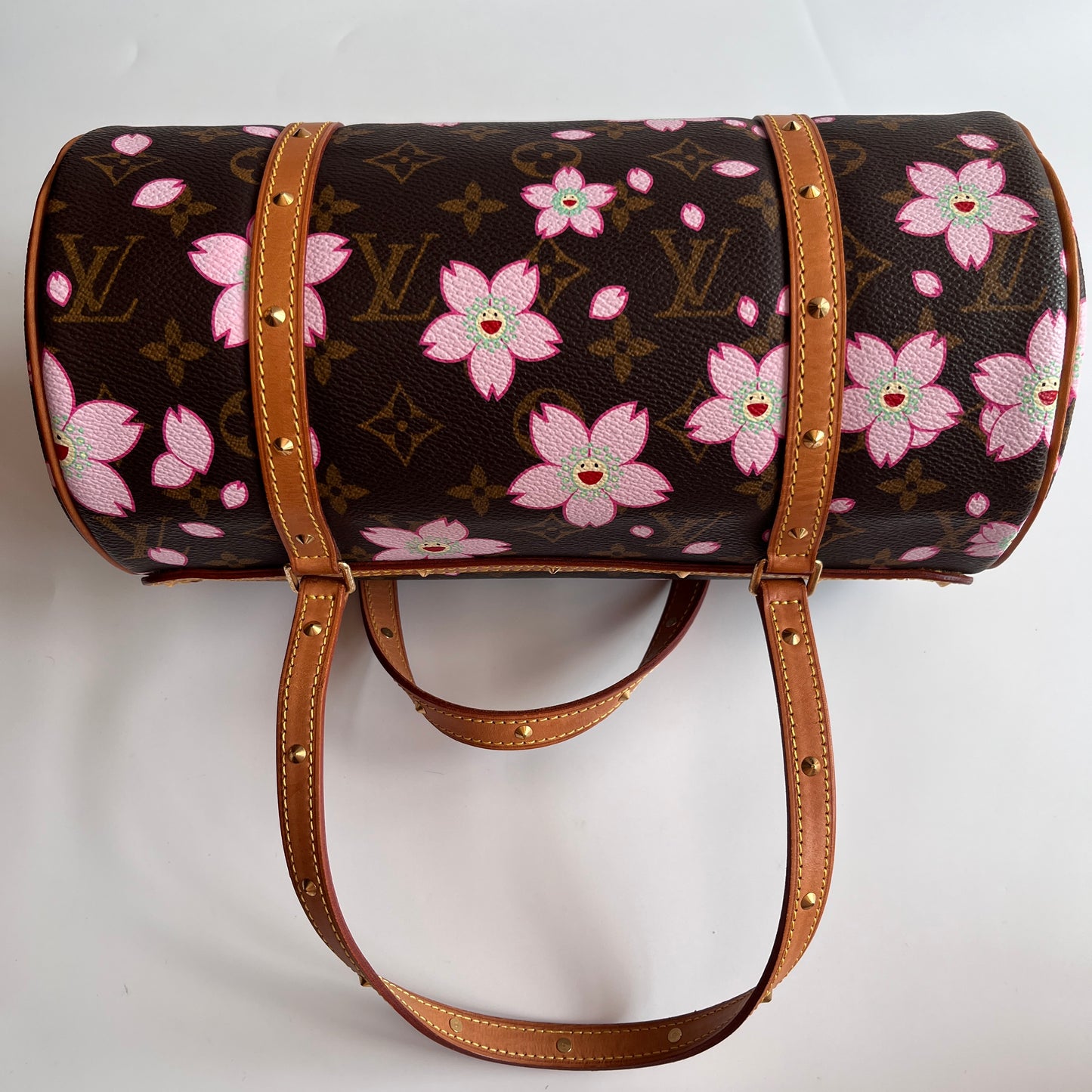 Louis Vuitton x Takashi Murakami Papillon Cherry Blossoms Top Handle Bag NO KEY
