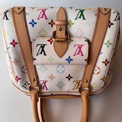 Louis Vuitton x Takashi Murakami White Multicolor Priscilla Handbag