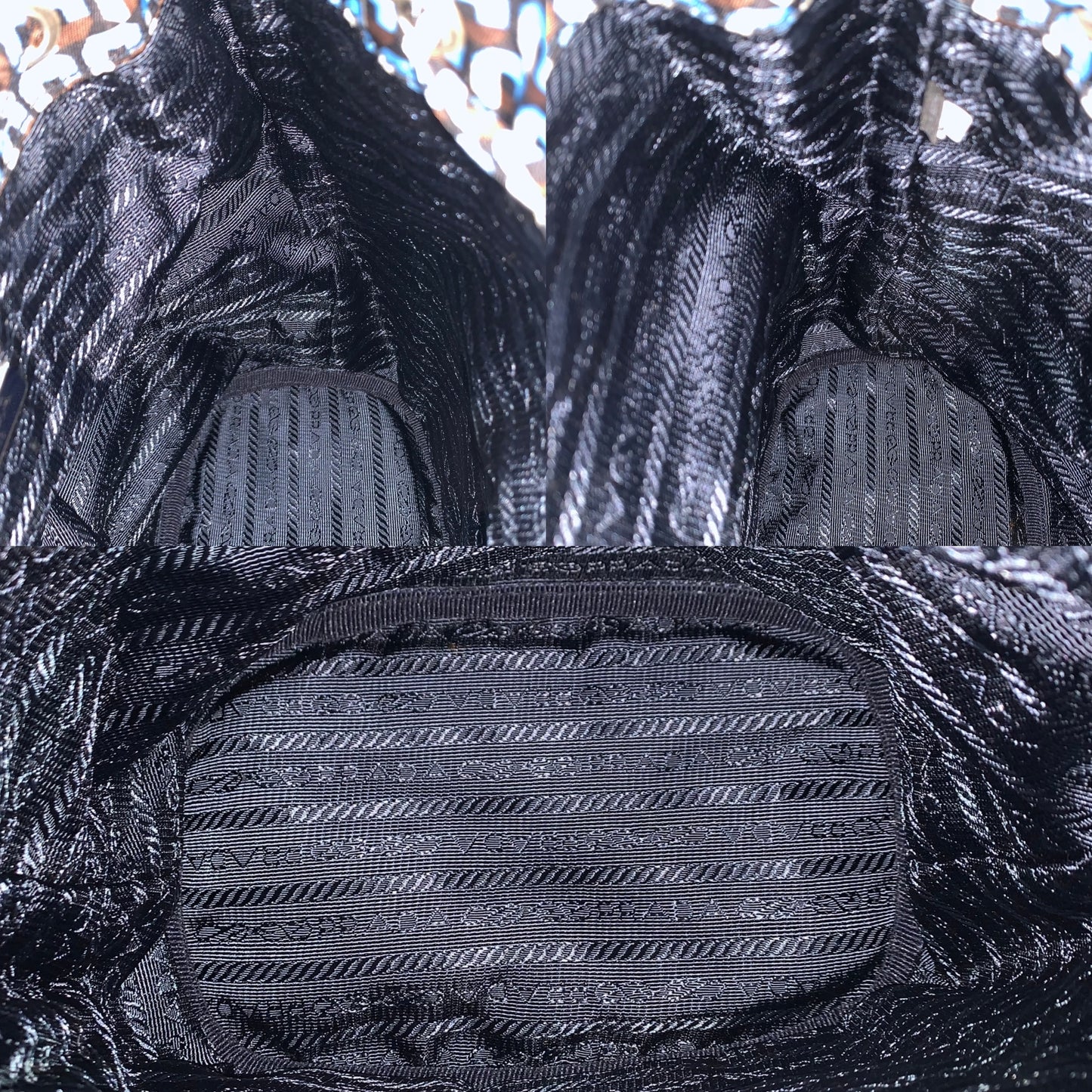 Prada Duet Blue Re-nylon Bucket Crossbody Bag