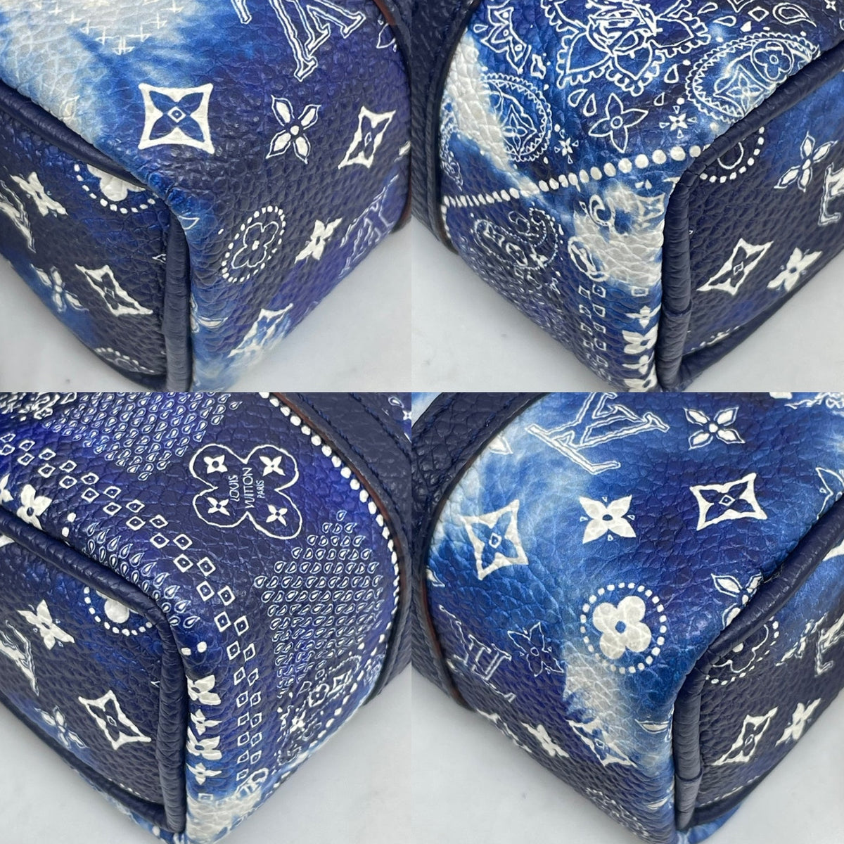 Louis Vuitton Blue Bandana Porto Craie Pouch/ Key Charm