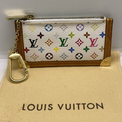 Louis Vuitton Monogram Multicolor Pochette Cles White