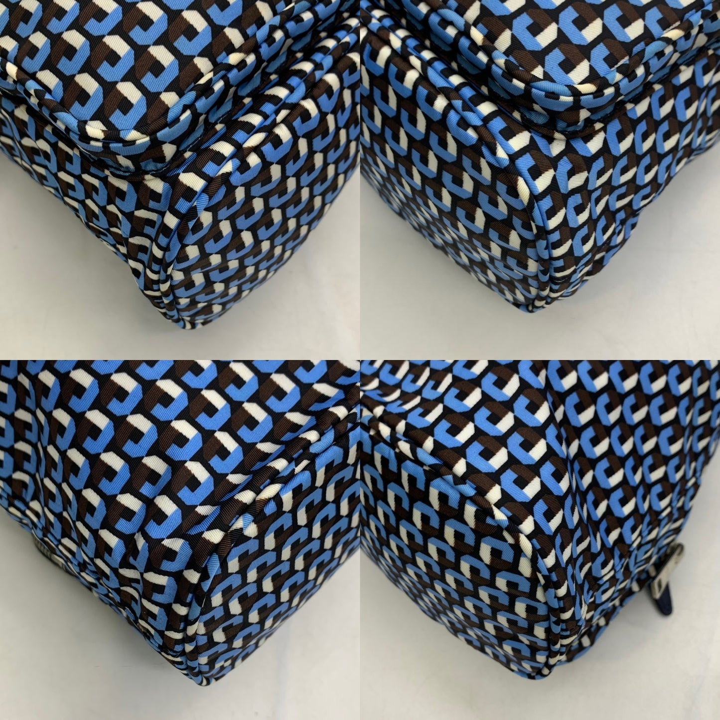 Prada Duet Blue Re-nylon Bucket Crossbody Bag