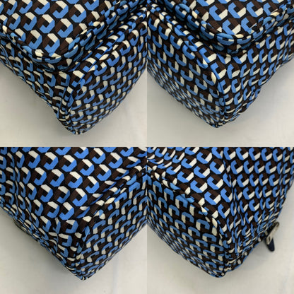 Prada Duet Blue Re-nylon Bucket Crossbody Bag