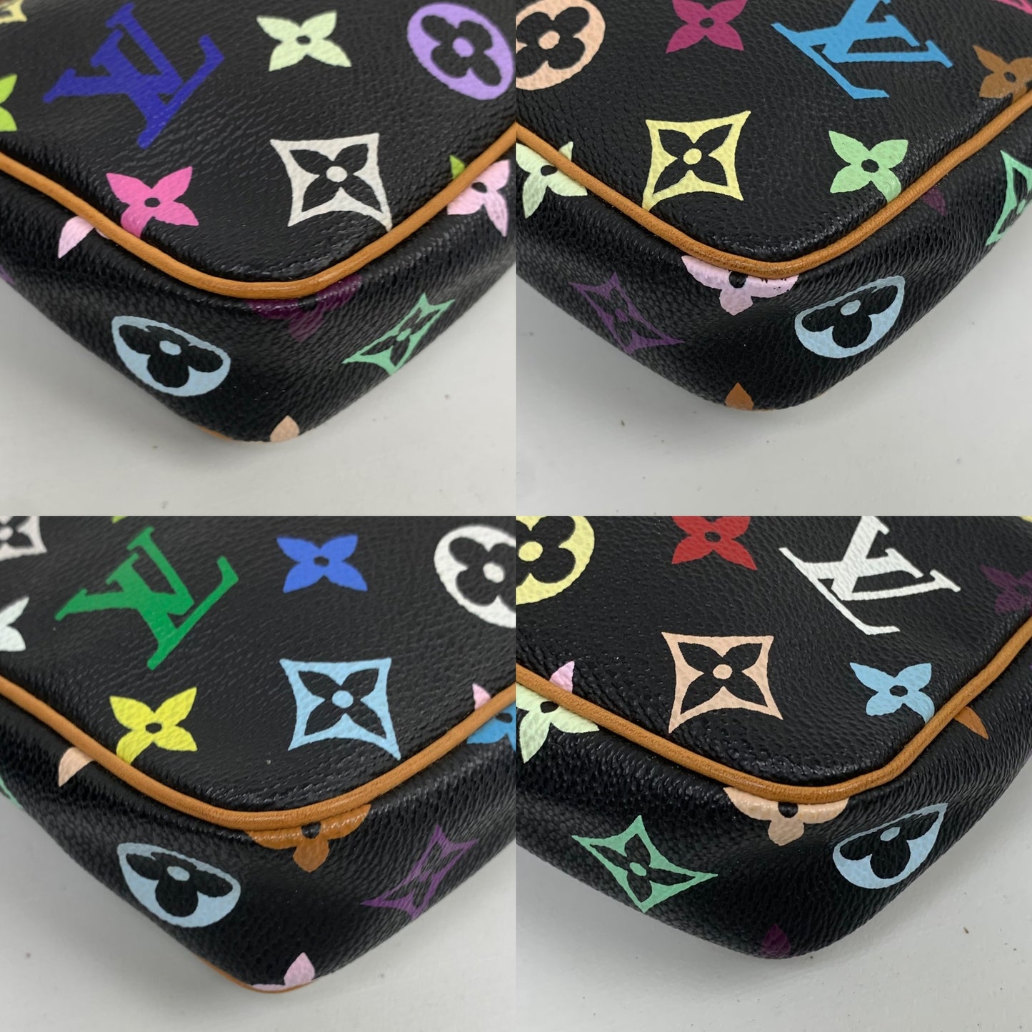 Louis Vuitton x Takashi Murakami Black Multicolor Pochette