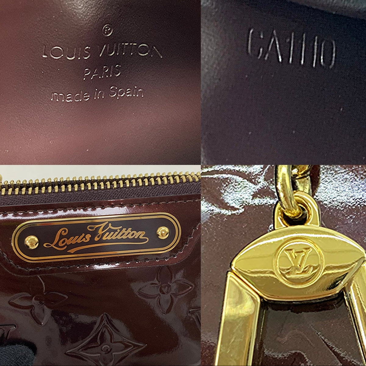 Louis Vuitton Amarante Vernis Pochette Cle Key Coin Case