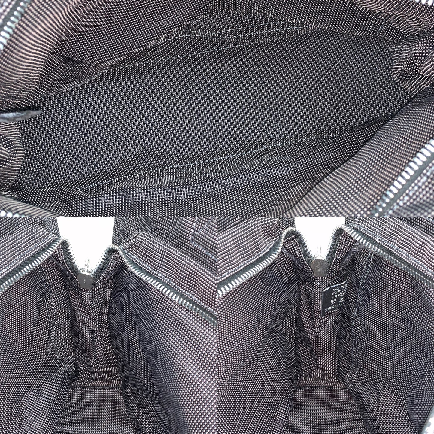 Hermes Herline PM Gray Canvas Tote Bag