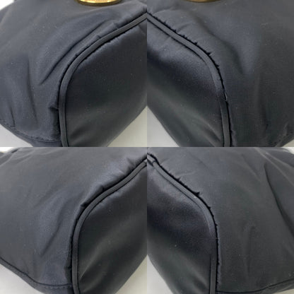 Versace Black Nylon Bucket La Medusa Crossbody Bag
