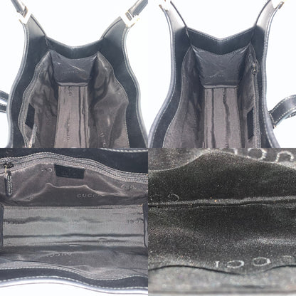 Gucci Vintage Black Jackie Canvas Shoulder Bag