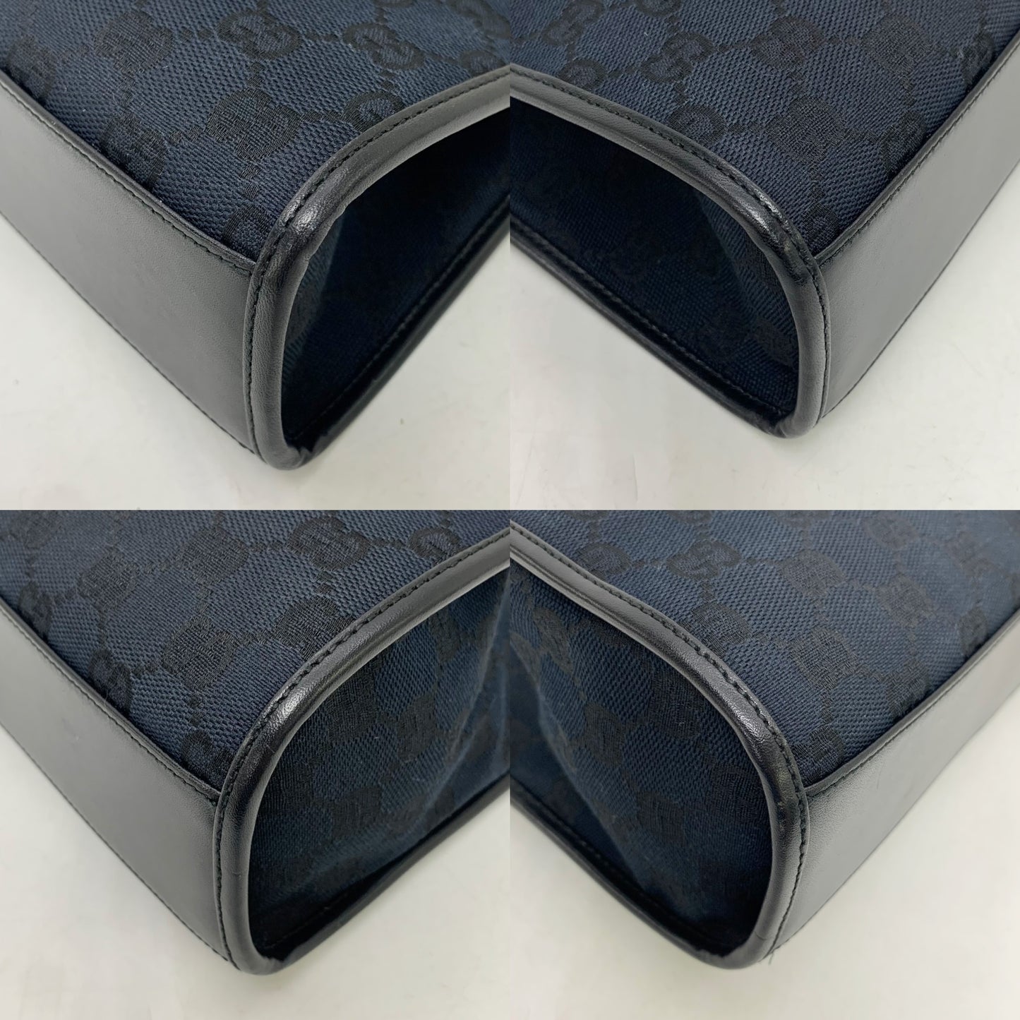 Gucci Vintage Black Jackie Canvas Shoulder Bag