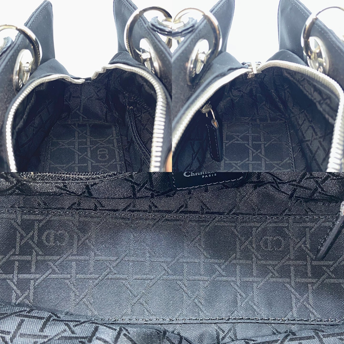 Christian Dior Lady Dior Vintage Nylon East West Mini Top Handle