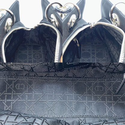 Christian Dior Lady Dior Vintage Nylon East West Mini Top Handle