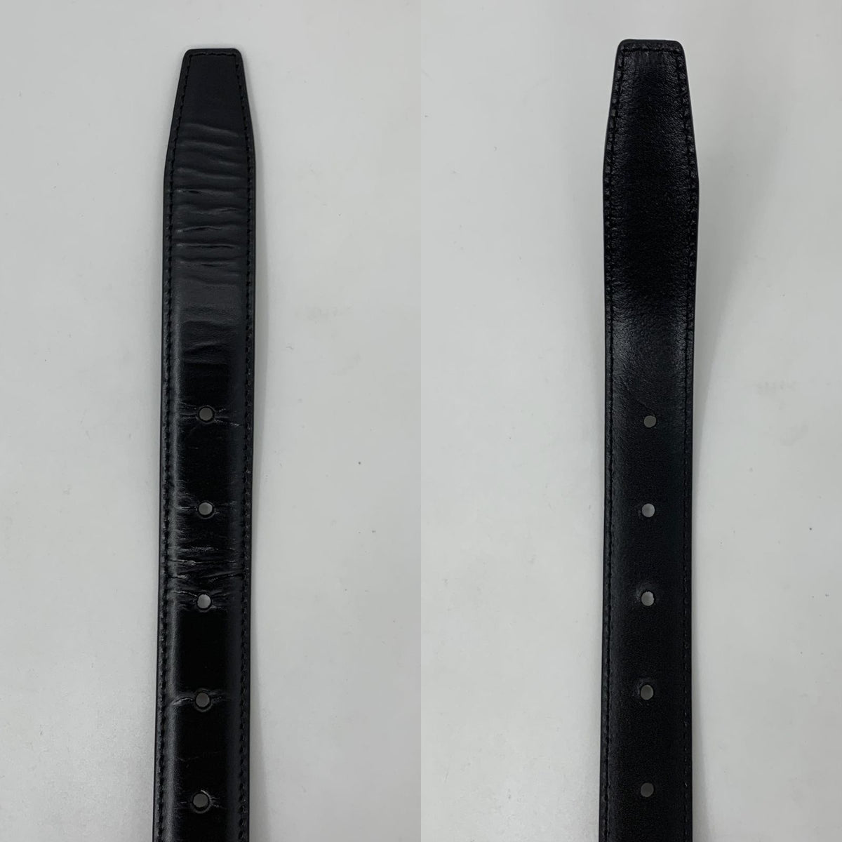 Celine Triomphe Black Leather Belt