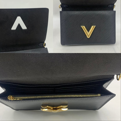 Louis Vuitton Black Epi Twist Wallet on Chain GHW RFID