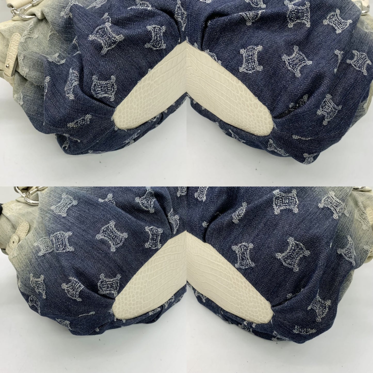 Celine blue denim Macadam Gradient 2Way Bag