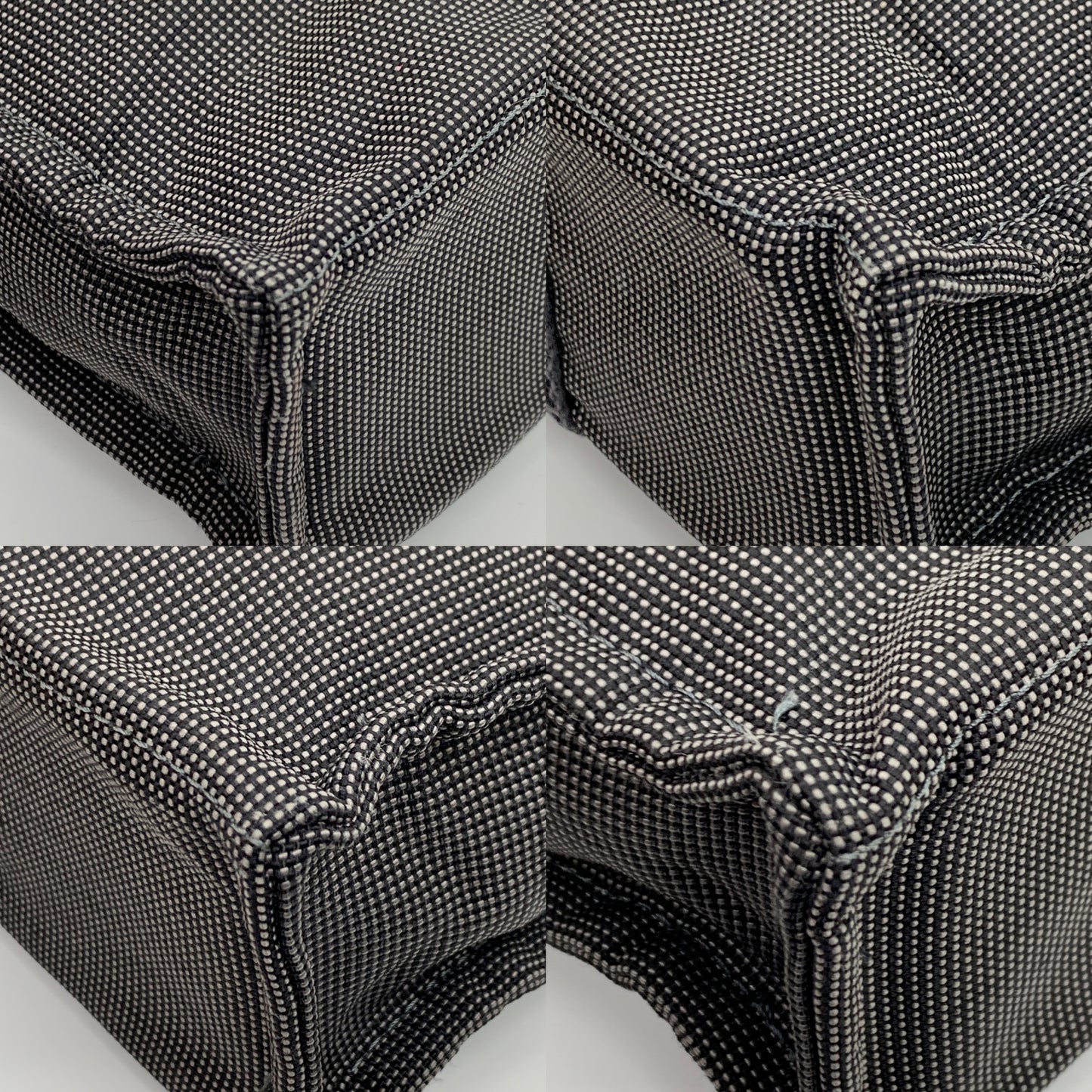 Hermes Herline PM Gray Canvas Tote Bag