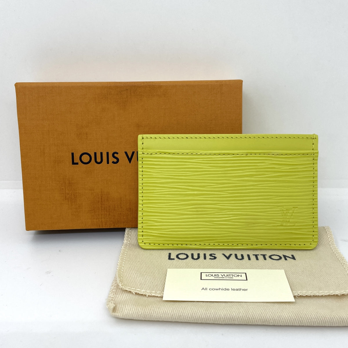 Louis Vuitton Bright Lemon Yellow Epi Leather Card Holder