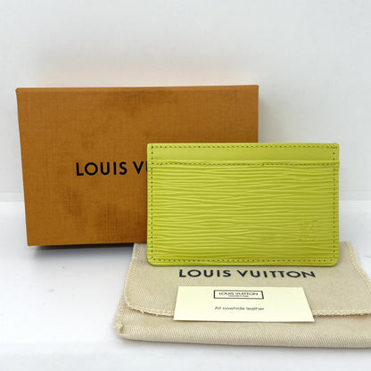 Louis Vuitton Bright Lemon Yellow Epi Leather Card Holder