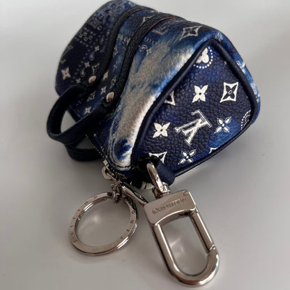 Louis Vuitton Blue Bandana Porto Craie Pouch/ Key Charm