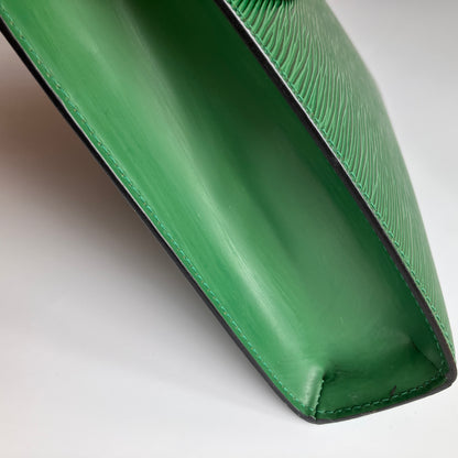 Louis Vuitton Vintage Malesherbes Green Epi Top Handle Bag