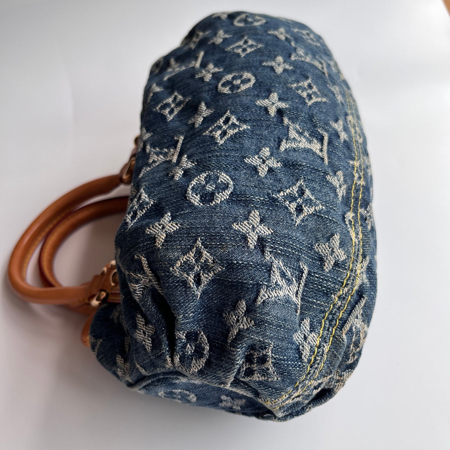 Louis Vuitton Pleaty Denim Top Handle Bag