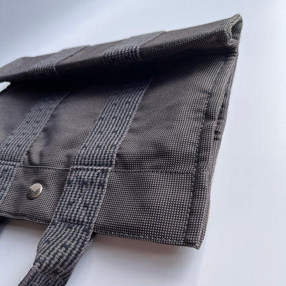Hermes Herline PM Gray Canvas Tote Bag