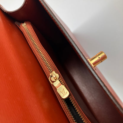 Louis Vuitton Vintage Malesherbes Brown Epi Top Handle Bag