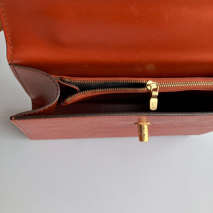 Louis Vuitton Vintage Malesherbes Brown Epi Top Handle Bag