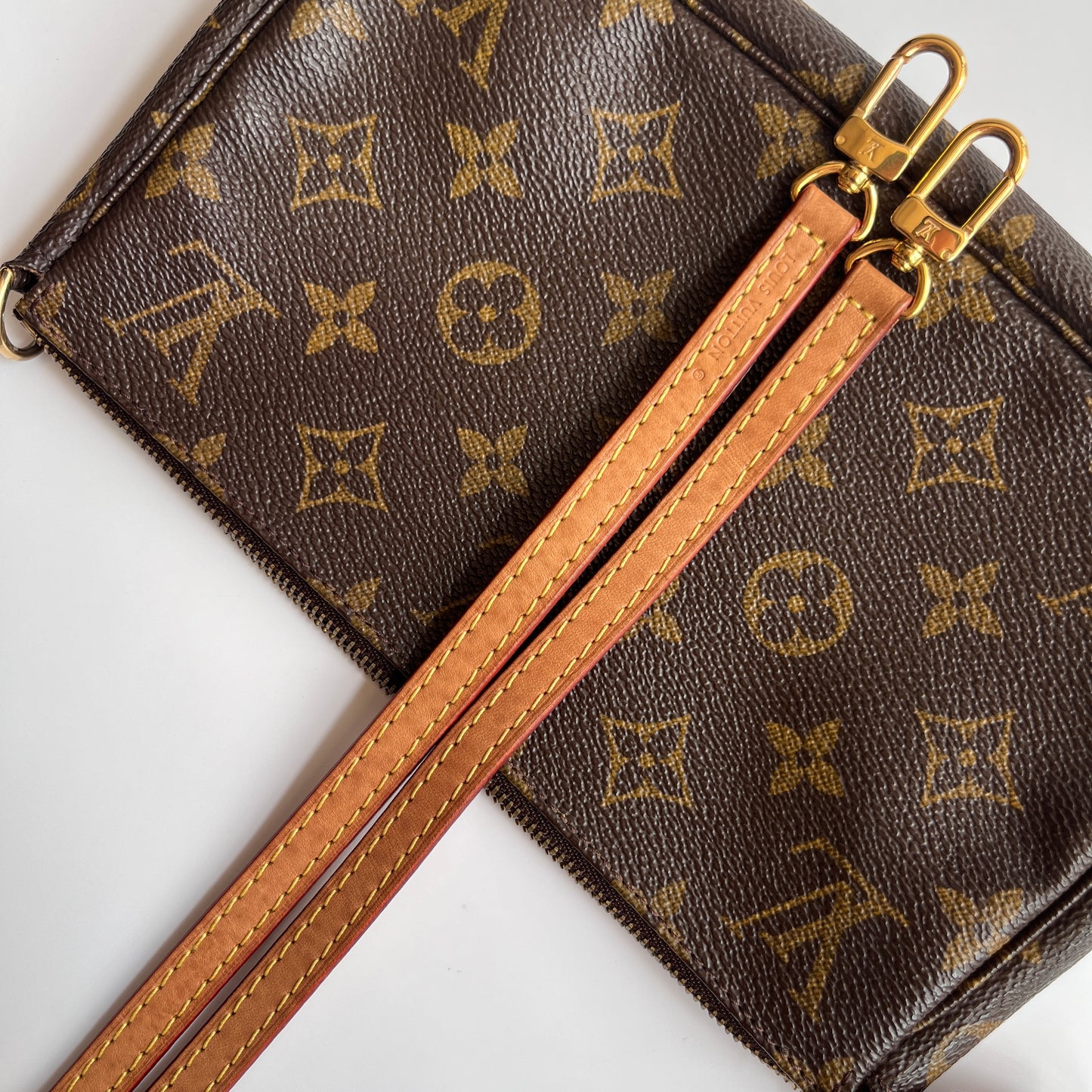LV Vintage Monogram Pochette With Crossbody Strap
