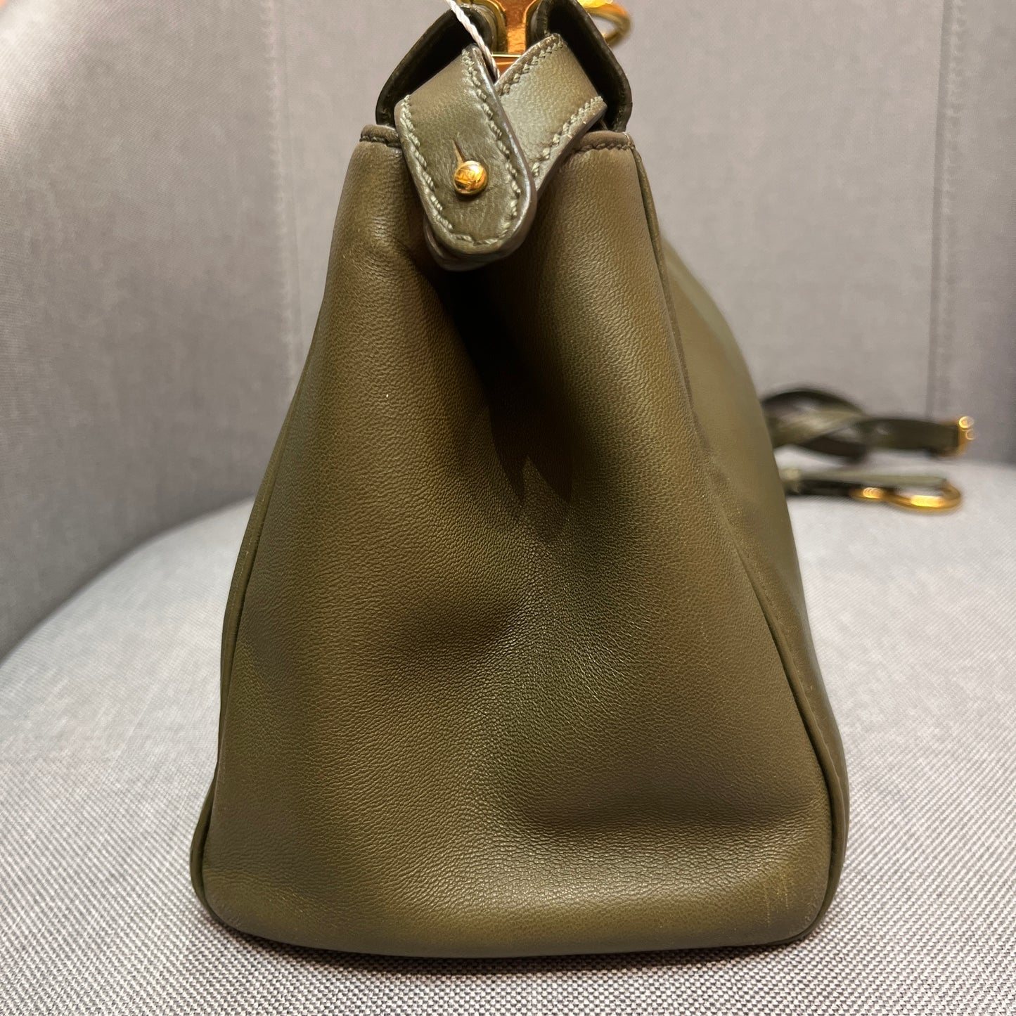 Fendi Peekaboo Mini Olive Green Crossbody Bag
