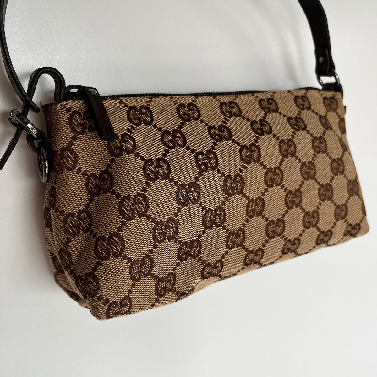 Gucci Vintage GG Canvas Small Pochette
