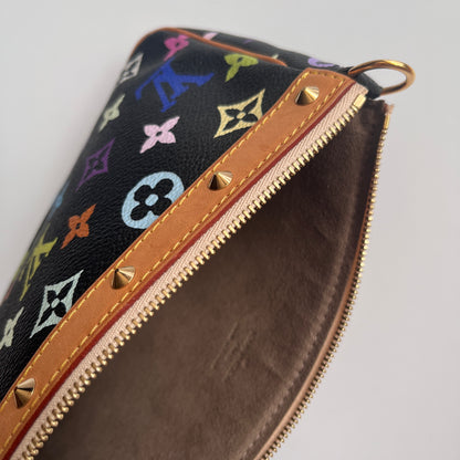 Louis Vuitton x Takashi Murakami Black Multicolor Pochette