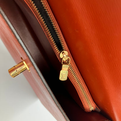 Louis Vuitton Vintage Malesherbes Brown Epi Top Handle Bag