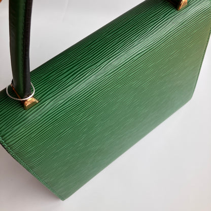 Louis Vuitton Vintage Malesherbes Green Epi Top Handle Bag